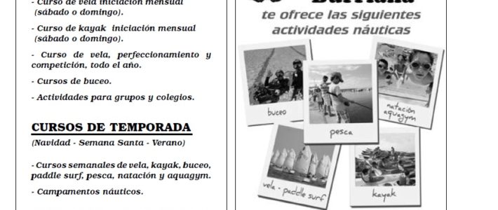 ESCOLA NÀUTICA C N BURRIANA – ¡Ya disponibles cursos verano 2017!