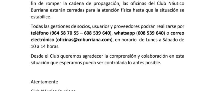 COMUNICADO – ATENCIÓN OFICINAS CNB COMUNICADO – ATENCIÓN OFICINAS CNB